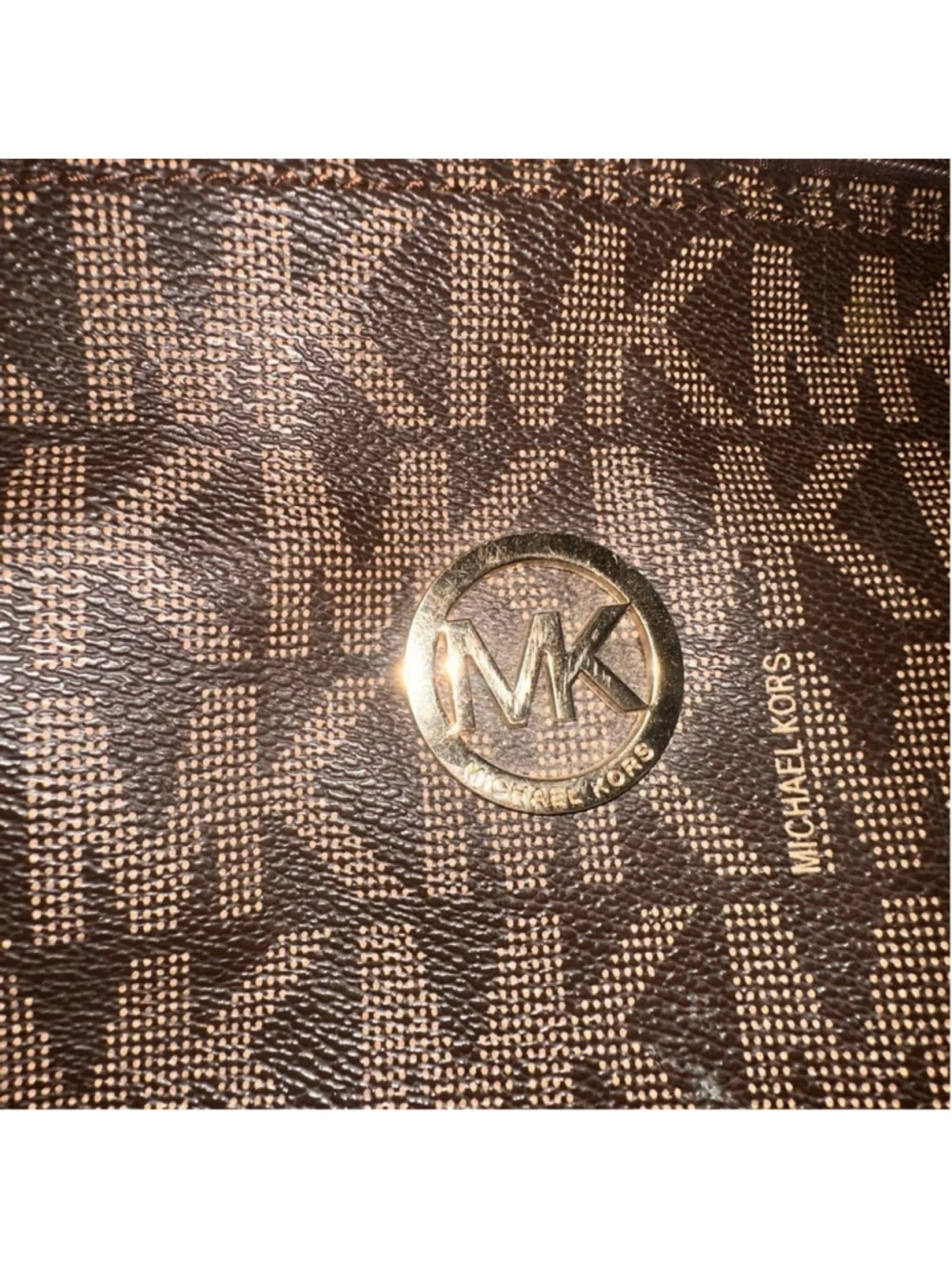 Michael Kors brown Monogram duffel bag - Picture 6 of 12